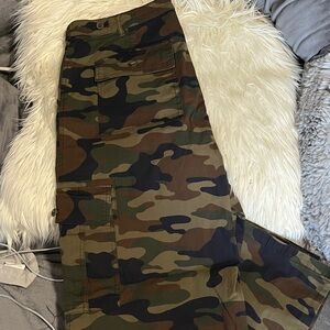 New camo cargo pants size XL adj waist measurements last pictures. $12.00